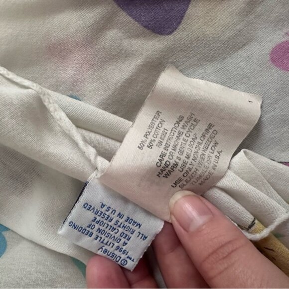 Disney | Vintage Winnie The Pooh Crib Sheet and Reversible Tigger Pillow Case - Picture 9 of 10